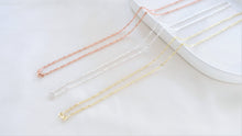 Load image into Gallery viewer, Gold Glow 18k Gold Dainty Singapore Twist Chain - Sparkling Everyday Necklace for Women, Perfect Maid of Honor Gift