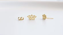 Load image into Gallery viewer, Lotus Bloom Stud Earrings - Illuminate Your Style with Elegant Floral Design