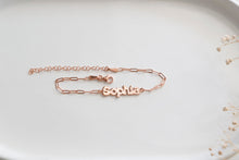Load image into Gallery viewer, 14K Rose Gold Personalized Name Bracelet