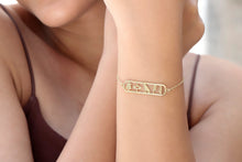 Load image into Gallery viewer, SilverGoldandRose Egyptian Goddess Hieroglyph Bracelet