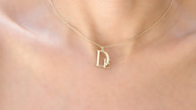 Load image into Gallery viewer, SilverGoldandRose Initials Charm Necklace - Personalized Solid Gold, Rose Gold, or Sterling Silver Design