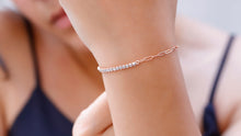 Load image into Gallery viewer, Tennis-Inspired Half Link Chain Bracelet - Stylish &amp; Unique Design for Every Occasion