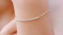 Load image into Gallery viewer, Tennis-Inspired Half Link Chain Bracelet - Stylish &amp; Unique Design for Every Occasion