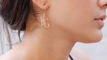 Load image into Gallery viewer, Personalized Dangle Earrings - Custom Two Letters Design for Women
