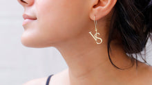 Load image into Gallery viewer, Personalized Dangle Earrings - Custom Two Letters Design for Women