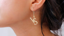 Load image into Gallery viewer, Personalized Dangle Earrings - Custom Two Letters Design for Women