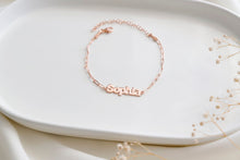 Load image into Gallery viewer, 14K Rose Gold Personalized Name Bracelet