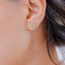 Load image into Gallery viewer, Lotus Bloom Stud Earrings - Illuminate Your Style with Elegant Floral Design
