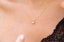 Load image into Gallery viewer, Rose Quartz Libra Necklace - Sterling Silver with Moonstone &amp; Crystal Quartz Pendant, January Birthstone Charm