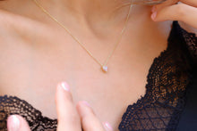Load image into Gallery viewer, Rose Quartz Libra Necklace - Sterling Silver with Moonstone &amp; Crystal Quartz Pendant, January Birthstone Charm