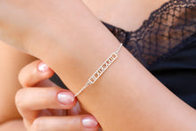 Load image into Gallery viewer, Elysian Jewelry Custom Bar Bracelet with Roman Numerals for Personalized Special Dates