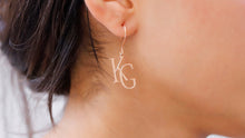 Load image into Gallery viewer, Personalized Dangle Earrings - Custom Two Letters Design for Women
