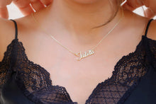 Load image into Gallery viewer, SilverLuxe Custom Name Necklace | 925 Sterling Silver, Tarnish-Free, Perfect Gift for Her in Rose &amp; Gold Fill