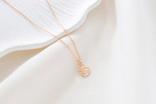 Load image into Gallery viewer, Personalized Cursive Initial Necklace | Custom Sterling Silver &amp; 18K Gold Jewelry | Unique Gifts for Her