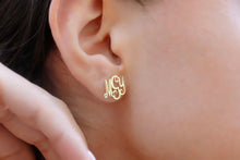 Load image into Gallery viewer, Personalized Elegance Monogram Earrings - Custom Initial Design for a Unique Touch