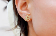 Load image into Gallery viewer, Personalized Elegance Monogram Earrings - Custom Initial Design for a Unique Touch