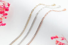 Load image into Gallery viewer, Tennis-Inspired Half Link Chain Bracelet - Stylish &amp; Unique Design for Every Occasion