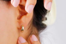 Load image into Gallery viewer, SilverTwist Earrings - Dainty Sterling Silver Hoop with Elegant Twist Design