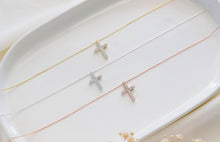 Load image into Gallery viewer, CZ Diamond Cross Necklace in 925 Sterling Silver