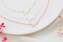 Load image into Gallery viewer, Name Necklace - Dazzling with Intermittent Pipe or Figaro Chain