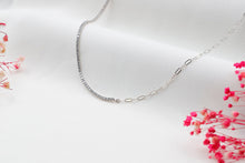 Load image into Gallery viewer, Tennis &amp; Paperclip Fusion Necklace - A Unique Blend of Sporty Elegance