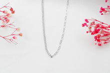 Load image into Gallery viewer, Tennis &amp; Paperclip Fusion Necklace - A Unique Blend of Sporty Elegance