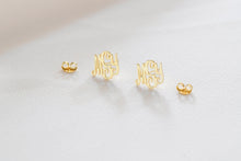Load image into Gallery viewer, Personalized Elegance Monogram Earrings - Custom Initial Design for a Unique Touch