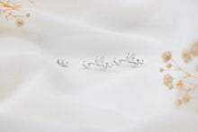 Load image into Gallery viewer, Personalized 14K Gold Arabic Name Stud Earrings - Dainty 925 Sterling Silver Jewelry