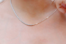 Load image into Gallery viewer, Tennis &amp; Paperclip Fusion Necklace - A Unique Blend of Sporty Elegance