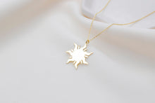 Load image into Gallery viewer, Shimmering Gold Sun Necklace | 14K Dainty Charm | Summer Vibes Jewelry for Women