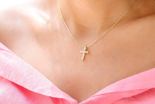 Load image into Gallery viewer, CZ Diamond Cross Necklace in 925 Sterling Silver