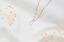 Load image into Gallery viewer, Figaro Chain Necklace with Custom Old English Initial - Unique Gothic Letter Jewelry for Him &amp; Her