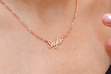 Load image into Gallery viewer, Name Necklace - Dazzling with Intermittent Pipe or Figaro Chain