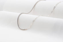 Load image into Gallery viewer, Tennis &amp; Paperclip Fusion Necklace - A Unique Blend of Sporty Elegance