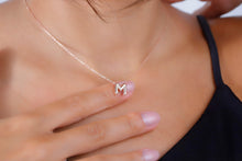 Load image into Gallery viewer, Custom Puff Letter Necklace - Unique 3D Balloon Pendant in 925 Sterling Silver