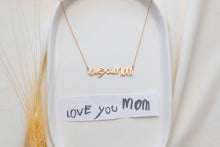 Load image into Gallery viewer, Custom Handwriting Necklace by SilverGoldandRose