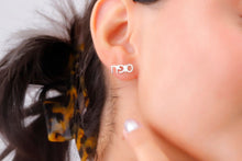 Load image into Gallery viewer, Personalized Hebrew Name Stud Earrings