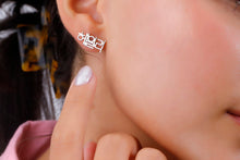 Load image into Gallery viewer, Custom Hangul Name Stud Earrings | Personalized Tiny Korean Jewelry