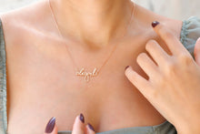 Load image into Gallery viewer, Gleaming Gifts Handwritten Signature Name Necklace - Personalized Sterling Silver Jewelry for Unique Holiday Memories