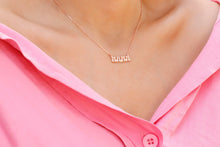 Load image into Gallery viewer, Mama Bubble Letters Necklace - 3D Balloon Initial Puff Pendant for New Moms - Unique Personalized Jewelry Gift