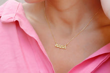 Load image into Gallery viewer, Mama Bubble Letters Necklace - 3D Balloon Initial Puff Pendant for New Moms - Unique Personalized Jewelry Gift