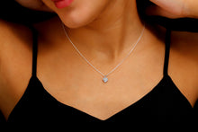 Load image into Gallery viewer, 14K Gold Heart Necklace with Pave Diamonds | Forever Love Jewelry in Gold, Silver &amp; Rose | Dainty Everyday Elegance