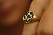 Load image into Gallery viewer, Magen David Engraved Signet Ring | Stunning Star of David Design