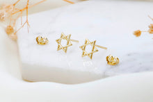 Load image into Gallery viewer, Star of David Earrings in 925 Sterling Silver and Gold