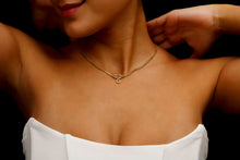 Load image into Gallery viewer, Elysian Love Knot Chain - Sparkling CZ Diamond Initial Charm