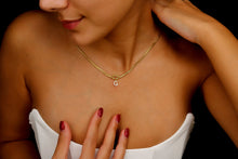 Load image into Gallery viewer, Elysian Love Knot Chain - Sparkling CZ Diamond Initial Charm