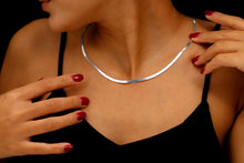 Load image into Gallery viewer, Glimmer &amp; Grace Herringbone Snake Chain Necklace - Dazzling Elegance in Every Curve