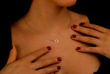 Load image into Gallery viewer, Angel Aura Dainty Angel Number Necklace - 14K Gold, Rose Gold &amp; Sterling Silver for Everyday Inspiration