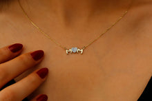 Load image into Gallery viewer, Sterling Silver Mom Necklace with Sparkling Diamond Heart