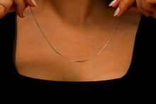 Load image into Gallery viewer, Sterling Silver Box Chain Necklace | Dainty 14K Gold Layered Chains for a Stylish Look